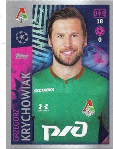 #300 Grzegorz Krychowiak Moscow Locomotive - 2019 Champions League 20 Topps