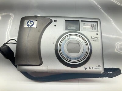 Parts Repair HP PhotoSmart 735 3.2MP Digital Camera Silver Read - Image 1 of 4