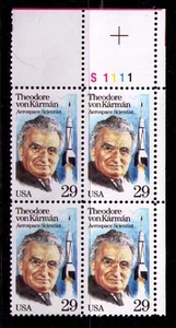 US USA Sc# 2699 MNH FVF PL# BLOCK Theodore von Karman Space Rocket Scientist - Picture 1 of 1