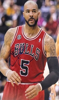 Carlos Boozer Signed 12x18 Chicago Bulls Photo PSA AP18886 - Image 1 of 2