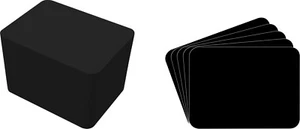 (100) Trading CCG Index Divider Cards - 2-3/4"x3-3/4" - Black HEAVY DUTY 30mil - Picture 1 of 2