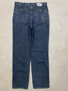 Pantalones de mezclilla holgados relajados 36 para hombre de pierna recta dividida vintage de los 90 para hombre - Imagen 1 de 16
