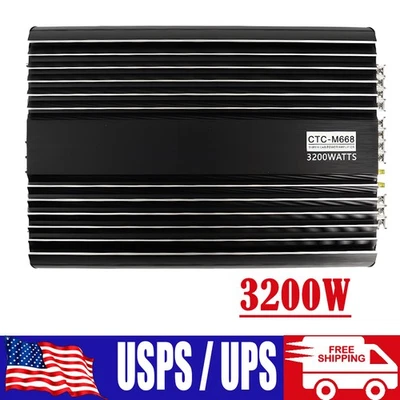 LGJ.2023 4 Channel Car Amplifier Stereo 3200W Power Amp Audio Bass Sub Woofer