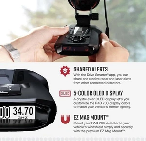 Cobra SC 200D Dual-View Smart Dash Cam with Rear-View Accessory Camera - Picture 1 of 10