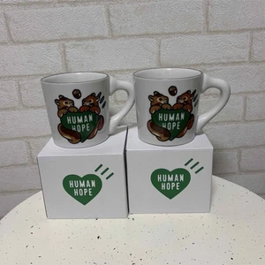 Human Made HUMAN HOPE Keramik Kaffeebecher Tasse Bär Design Japan Limitiert 2er Set - Bild 1 von 9