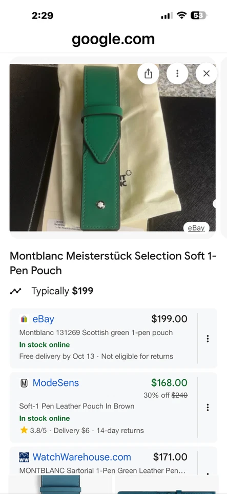 estuche bolígrafo montblanc Foto 1 de 1