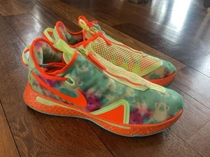 2020 Nike PG 4 IV Gatorade All-Star Barely Volt Photo Blue Total Orange Size 13 - Picture 1 of 11