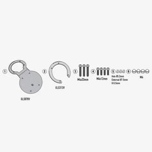 Givi BF92 Flanschset für Tanklock/ED, RE Himalayan 450 Tankrucksack - Bild 1 von 1