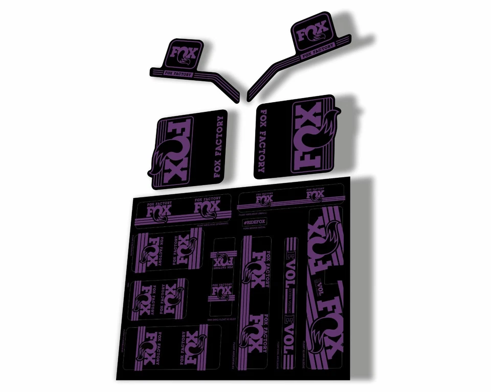 Fox Heritage 2017 horquillas suspensión y amortiguadores calcomanía pegatina kit adhesivo púrpura Foto 1 de 3