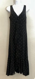 Oscar by Oscar de la Renta Tulle Sheer Ruffle Fit & Flare Polka Dot Dress S - Picture 1 of 12