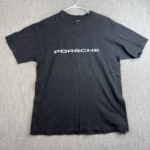 Vintage Porsche T Shirt Size Large Black Single Stitch Hanes Beefy Pre Shrunk - Picture 1 of 7