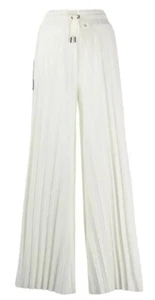 New bnwt KAPPA Japan edit white wide leg casual pleat drawstring trousers M - Picture 1 of 4