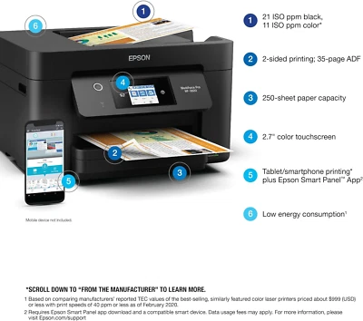 Epson Workforce® Pro WF-3820 +INK PACK Wireless Color Inkjet All-In-One Printer, - image 1 of 4
