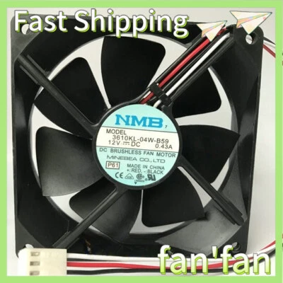 3610KL04WB59 1X NMB Fan 3610KL-04W-B59 DC12V 0.43A 9025 9cm 3 Wire Fast Delivery - Image 1 of 2