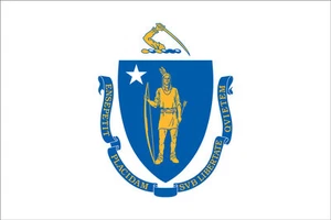 Bandera de nailon de 10' x 15' del estado de Massachusetts - Imagen 1 de 1