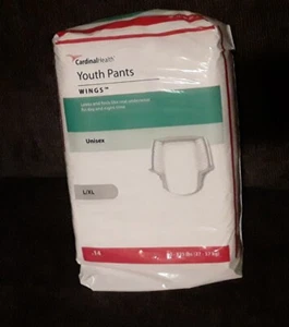 56 Cardinal Health Unisex Wings Youth Pants 70074A Diapers Underwear L/XL *NEW* - Picture 1 of 7