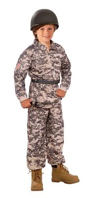 Desert Soldier Combat Hero Military Camo Fancy Dress Up Halloween Child Costume - Image 1 of 2