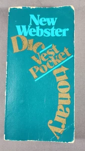 Vintage 1972 Webster Vest Pocket Dictionary Green Reference Booklet Educational - Bild 1 von 3