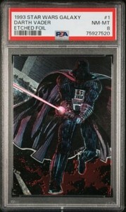 2012 Topps Star Wars Galaxy Darth Vader Etched Foil #1 PSA 8