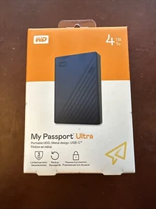New WD 4TB My Passport Ultra Portable HDD - (WDBFTM0040BBL-WESN) - SEALED - Picture 1 of 3