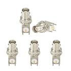5pcs BNC Female Bulkhead Solder PCB Mount Right Angle Connector for CCTV Systems
