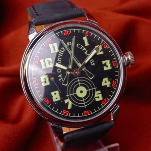 Soviet Wristwatch Marriage Military Style Vintage Men's Watch USSR Serviced - Picture 1 of 12