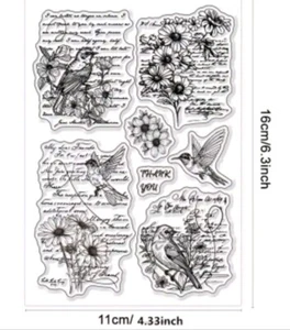 hummingbird bird clear stamps Vintage card FAST Free Shipping - Picture 1 of 1