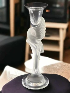 Snow Dove by FABERGE 9" Single Light Candlestick Made In France - Picture 1 of 12
