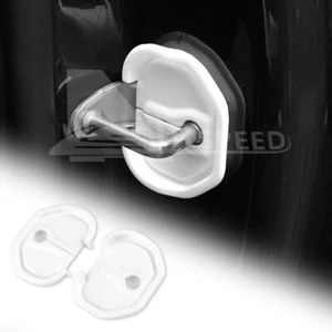 For Fiat 500 Abarth 595 White Silicone Car Auto Door Lock Cover Latch Protection - Picture 1 of 8