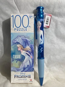 Disney Frozen II Jigsaw Puzzle 100 Pieces & Jumbo Pen Bundle - Picture 1 of 7