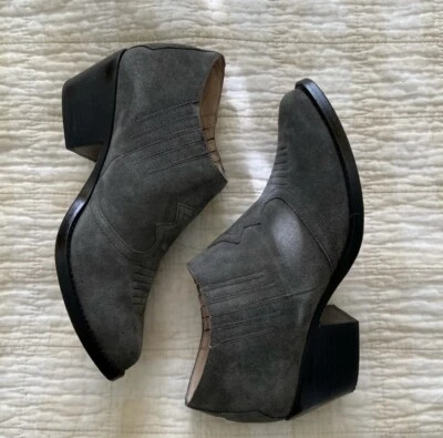 Joie Primrose Gray Suede Western Style Booties womens Size 37/US 7 box included  - Image 1 of 4