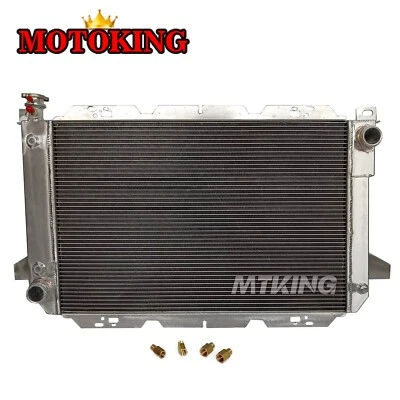 Radiador de aluminio para 1985-1997 96 Ford F 150 250 350 450 HD Bronco Super Duty Foto 1 de 4