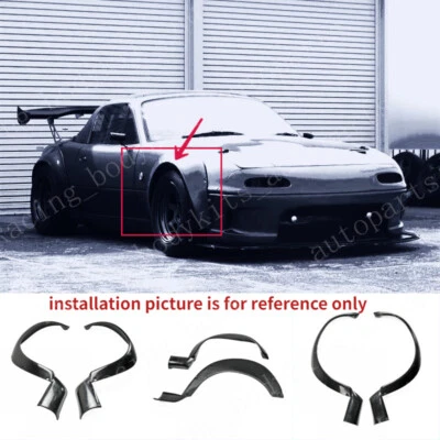 For Mazda MX5 NA Miata Roadster Wide-body Front Fender Flares Trim FRP Unpainted - Image 1 of 4