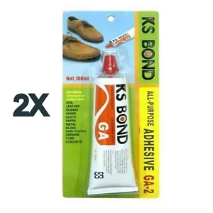 2 x 150ml Ks Bond Glue All Purpose Adhesive Leather Rubber Cloth Metal Glass - Picture 1 of 1