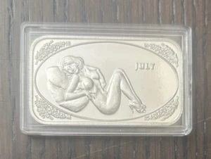 Crown Mint Zodiac Beauties 1 Oz .999 Silberbarren Juli Erwachsenenbarren Limited Edition - Bild 1 von 4