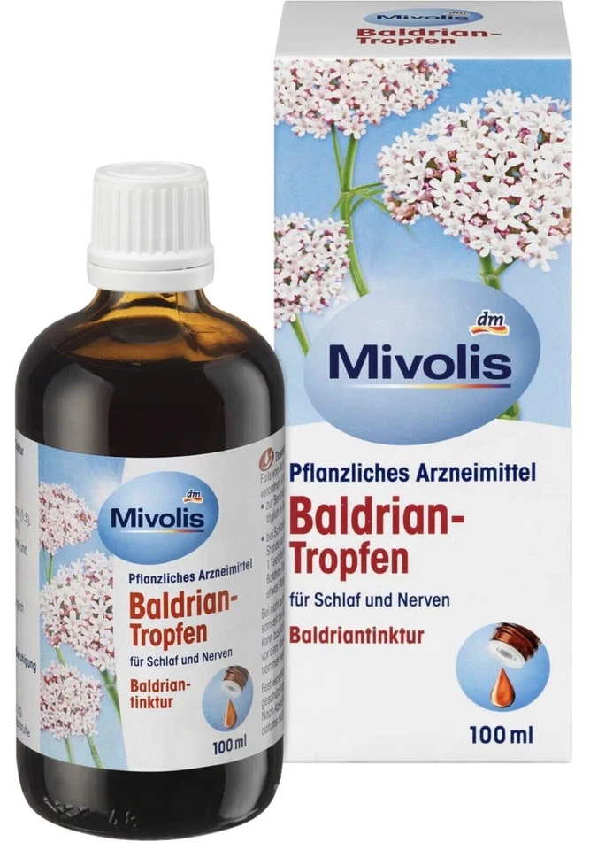 MIVOLIS Baldrian Tropfen, für Schlaf und Nerven, Beruhigung, ruhige Nacht, 100ml