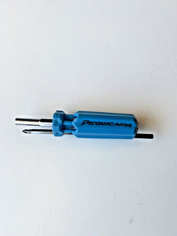 PICQUIC MULTIQUE - Multi-Bit Screwdriver Slim Handle  Bright Blue - no packaging - Image 1 of 1