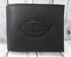 Cartera Billetera Dickies Para Hombres Cuero Negra Delgada Doble Pliegue Grande Logotipo Repujado Nueva con Etiquetas - Imagen 1 de 14