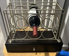 Howard Miller Black Countertop Wine Caddy w/ Storage Drawer