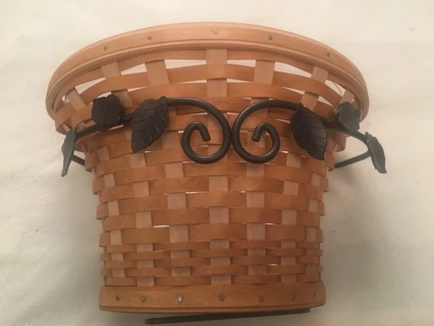 longaberger basket w/ metal holder and protector Cover