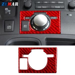 Marco de panel de accionamiento interior de fibra de carbono rojo borde B para Lexus CT200h 2011-17 - Imagen 1 de 12