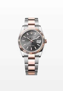 Rolex Datejust 36 Steel & Rose Gold 126231 Slate Grey Baton Dial 2024 Unworn - Picture 1 of 2