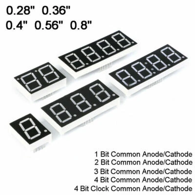 0.28/0.36/0.4/0.56/0.8" Red led Display 7 Segment Common Cathode/Anode 1-4 Digit - Image 1 of 4