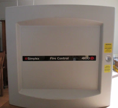 SIMPLEX FIRE SYSTEM 4100 ES CABINET SINGLE BAY SOLID DOOR NO LOCK 4100ES - Image 1 of 4