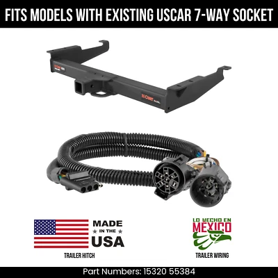 Enganche de remolque para GMC Savana 2500 03-24 con cableado de 4 pines con correa de enchufe USCAR Foto 1 de 4
