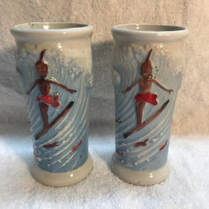 2 - Vintage Trader Dicks Nugget Tiki Bar Surfer Girl Hawaiian Mug Cup Tumbler - Picture 1 of 5
