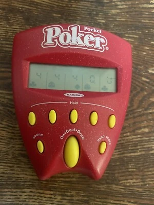 Radica POCKET POKER Draw Deuces Electronic Handheld Game  TESTED and WORKS - Image 1 of 2