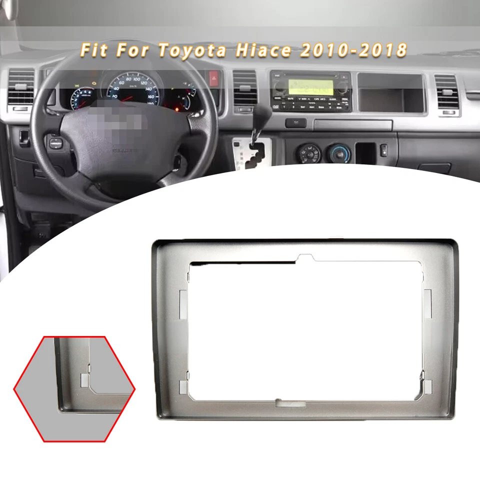 Car Fascia Stereo Radio Bezel Panel Frame Trim 2 Din For Toyota Hiace 2010-2018 - Image 1 of 1