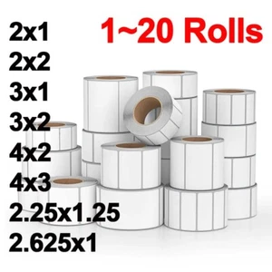 2x1 2x2 4x3 4x2 Thermische Versandetiketten UPC Barcode Aufkleber für Zebra Rollo - Bild 1 von 14