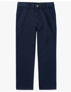 Chaps Boys' School Uniform Pleated Twill Pant - Navy - 20 Husky - Picture 1 of 3